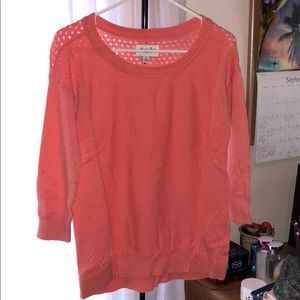 Coral three quarter sleeved shirt